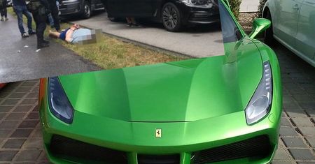 Policja zatrzymała złodziei, którzy ukradli zielone ferrari. To 3 osoby z różnych zakątków Polski