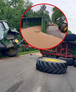 Dramatyczny wypadek. Przyczepa runęła na drogę