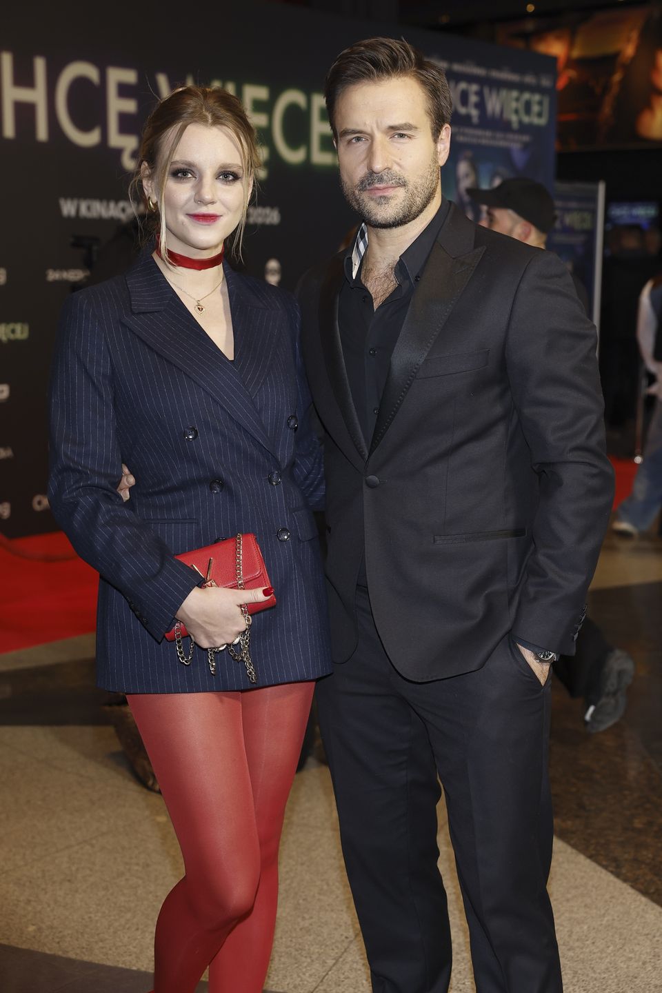 Piotr Stramowski i Natalia Krakowska na premierze