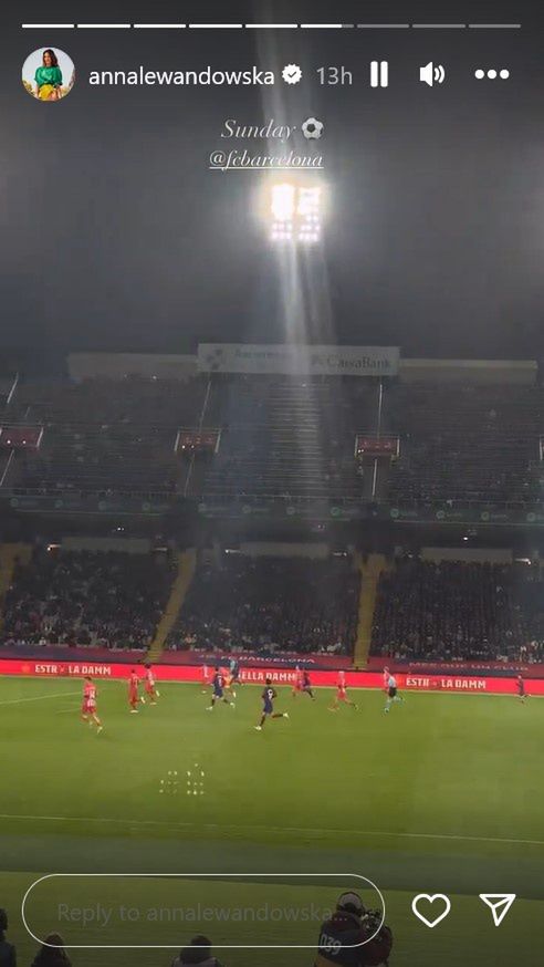 Anna Lewandowska relacjonowała niedzielny mecz FC Barcelona - Atletico Madryt
