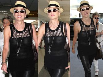 Sutki Sharon Stone na lotnisku... (FOTO)