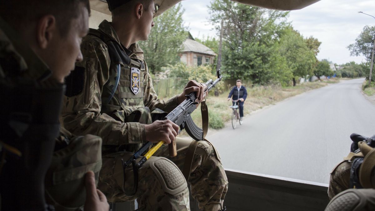 Patrol ukraińskich żołnierzy