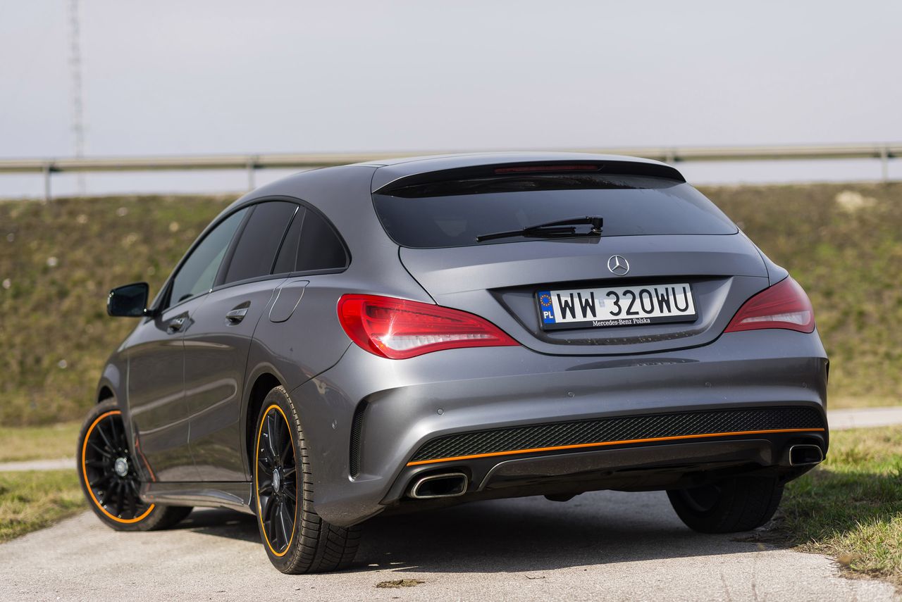 Mercedes CLA Shooting Brake jak coupé. Ale bagażnik ma odpowiedni