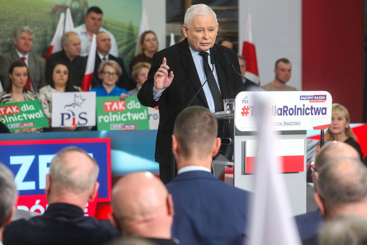 Jarosław Kaczyński w Śniadowie