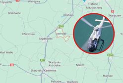 Wypadek na Mazowszu. Śmigłowiec zahaczył o ziemię