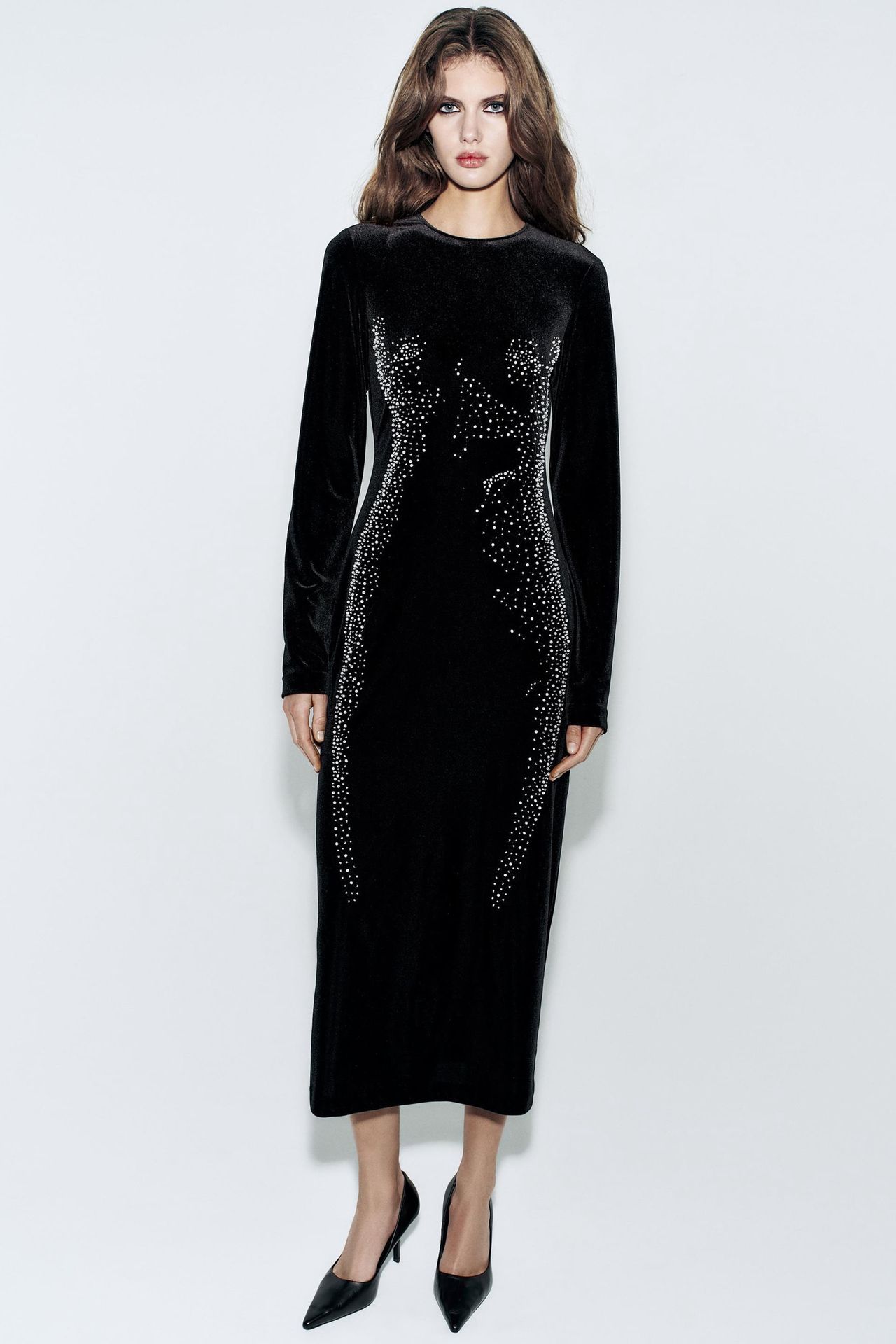 Velvet dress from Zara