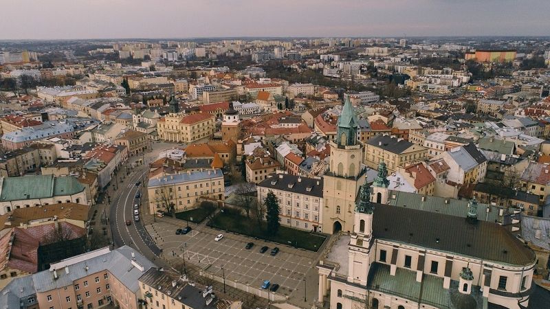 Panorama na Stare Miasto i Śródmieście w Lublinie