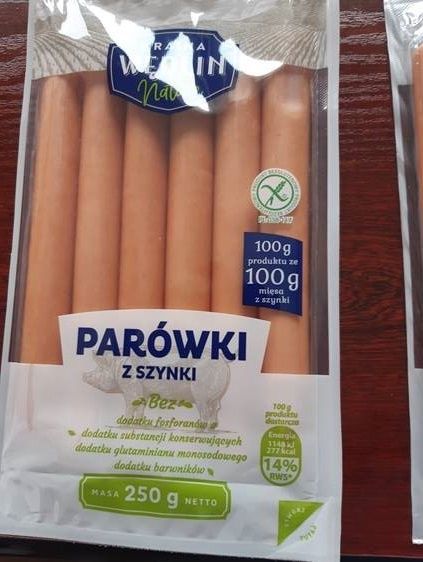 Parówki z szynki Kraina Wędlin Nature wycofane ze sprzedaży w Biedronce