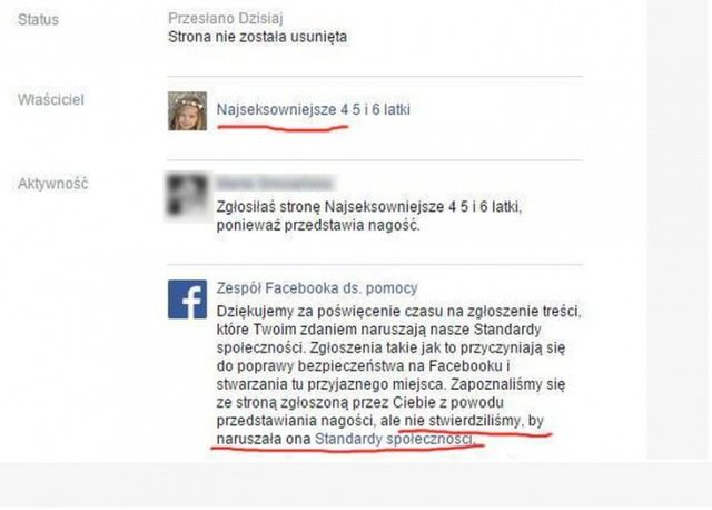 "Najseksowniejsze 4 5 i 6 latki". Dlaczego Facebook nie kasuje natychmiast takich stron? 2
