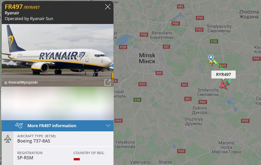 Porwany samolot Ryanair w Mińsku wystartował.