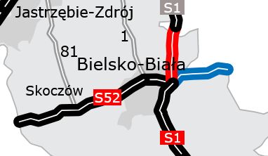 Droga S1 od Dankowic do Bielska-Białej