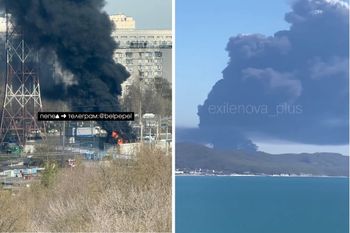 Atak dronów w Rosji. "Wulkan" w Tuapse i kłęby dymu nad Biełgorodem