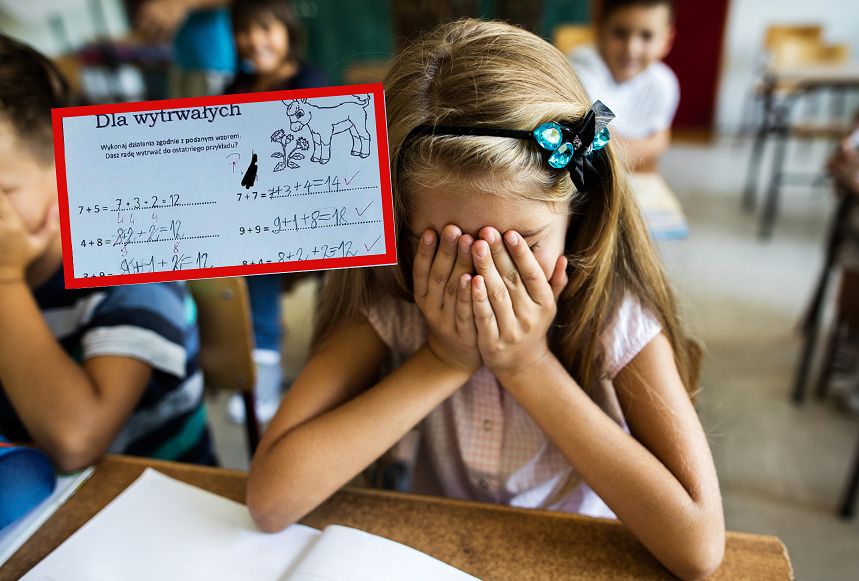 "Wasze dzieci uczą idioci i idiotki". Kartkówka z matematyki wywołała burzę