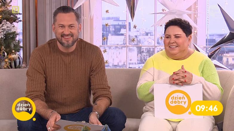 Dorota Wellman i Marcin Prokop w czwartkowym wydaniu "Dzień Dobry TVN"