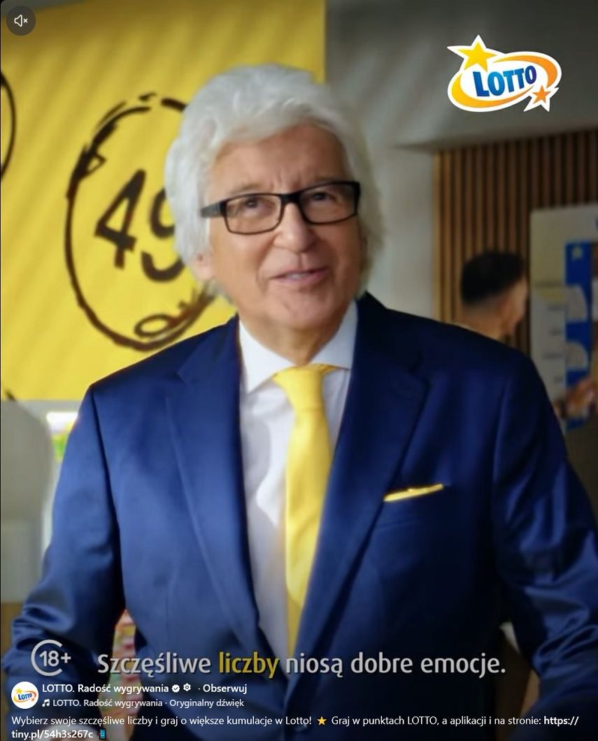 Ryszard Rembiszewski w reklamie Loto