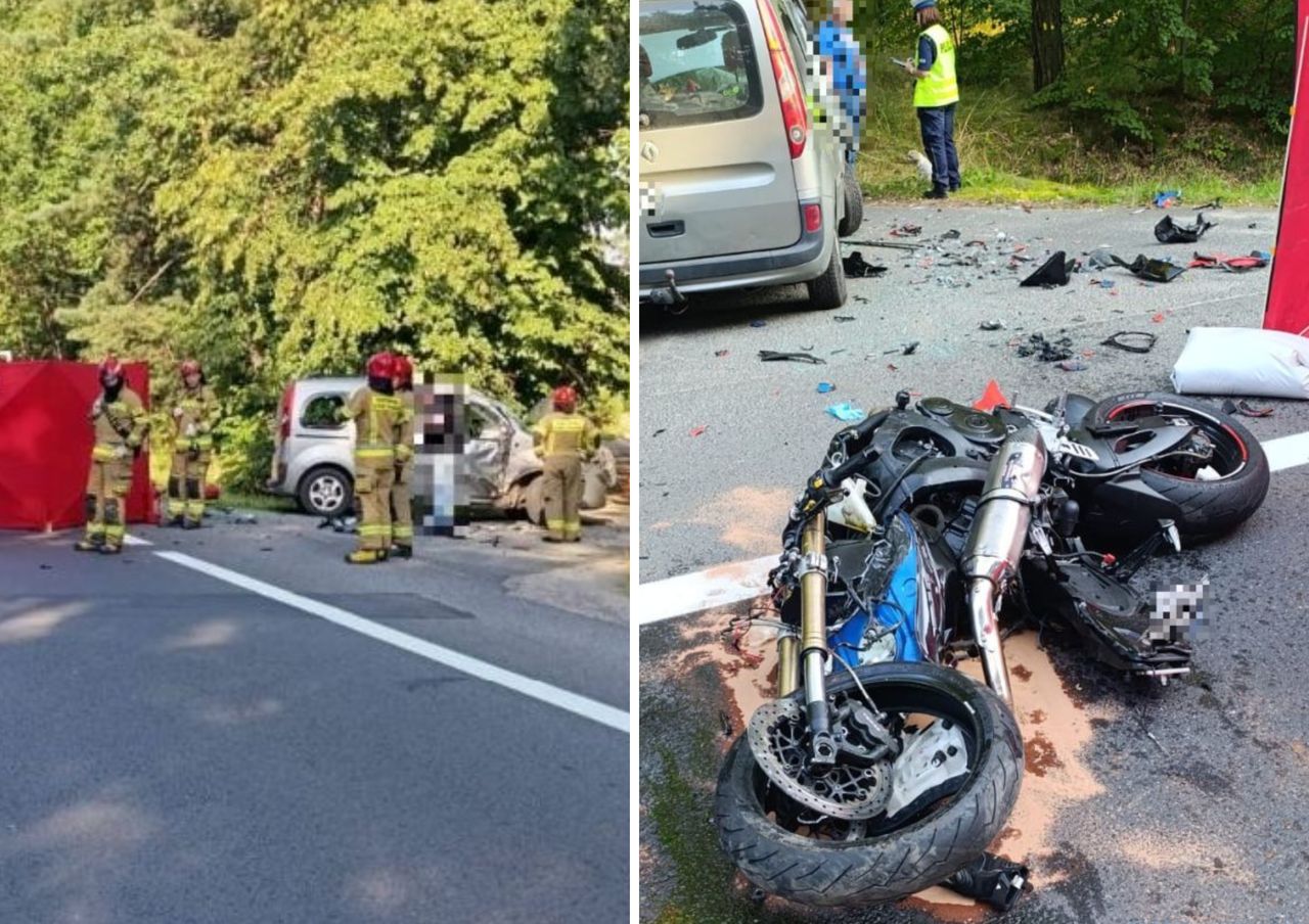24-letni motocyklista zginął pod Lubinem. Nagranie mrozi krew w żyłach