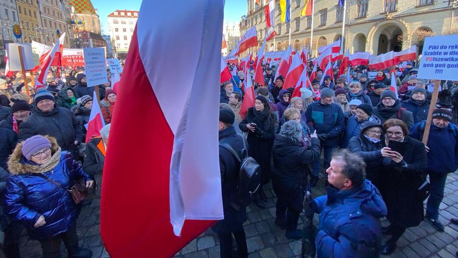 Antyrządowa manifestacja we Wrocławiu