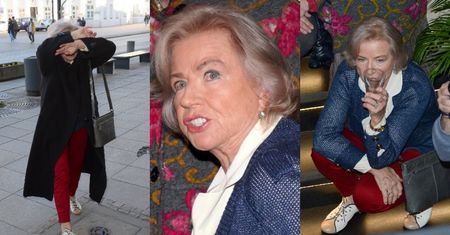 Bożena Dykiel wraca na salony po aferze z "magicznymi goglami" i PRZEGANIA fotoreporterów: "WYNOCHA!" (ZDJĘCIA)
