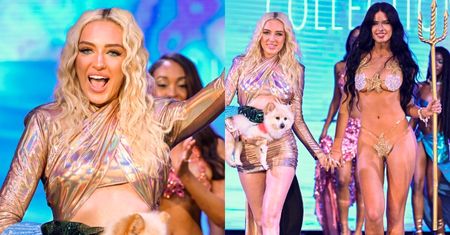 Dumna Caroline Derpienski prezentuje własną kolekcję strojów kąpielowych na Miami Swim Week. Światowo? (ZDJĘCIA)