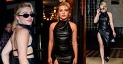Florence Pugh podbija Nowy Jork w skórzanej kreacji z odkrytymi plecami i wycięciem na nogę