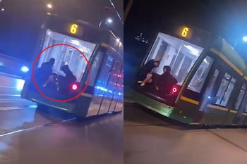 "Brak mózgu". Wskoczyli na zderzak tramwaju i ruszyli w miasto