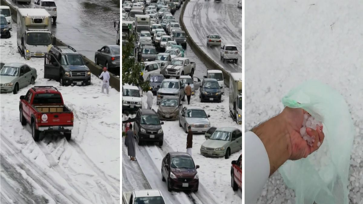 Śnieg i grad w Arabii Saudyjskiej