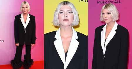 MTV EMA 2021. Daria Zawiałow ZADAJE SZYKU, reprezentując Polskę na czerwonym dywanie (ZDJĘCIA)