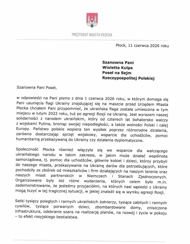 Odpowiedź na interpelację poselską 