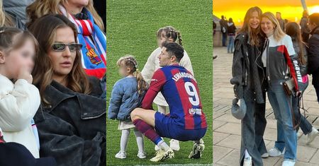 Anna Lewandowska kibicuje Robertowi w kurtce za PONAD 2 tys. zł. Klara i Laura wbiegły na murawę (ZDJĘCIA)