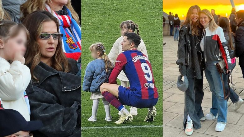 Anna Lewandowska kibicuje Robertowi w towarzystwie córek
