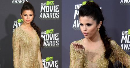 Selena w złotej sukience!