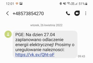 Fałszywy SMS