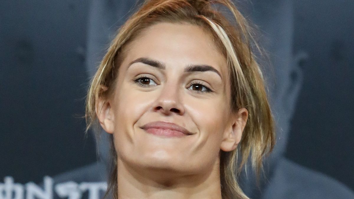 Karolina Owczarz (POL) during the KSW 73 Official Weigh-In in Warsaw, poland, on August19, 2022. (Photo by Foto Olimpik/NurPhoto via Getty Images)