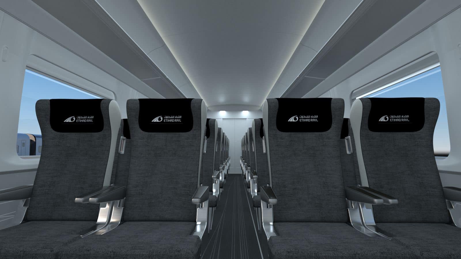 Wizualizacja wnętrza pociągu "Sanpiercer" 