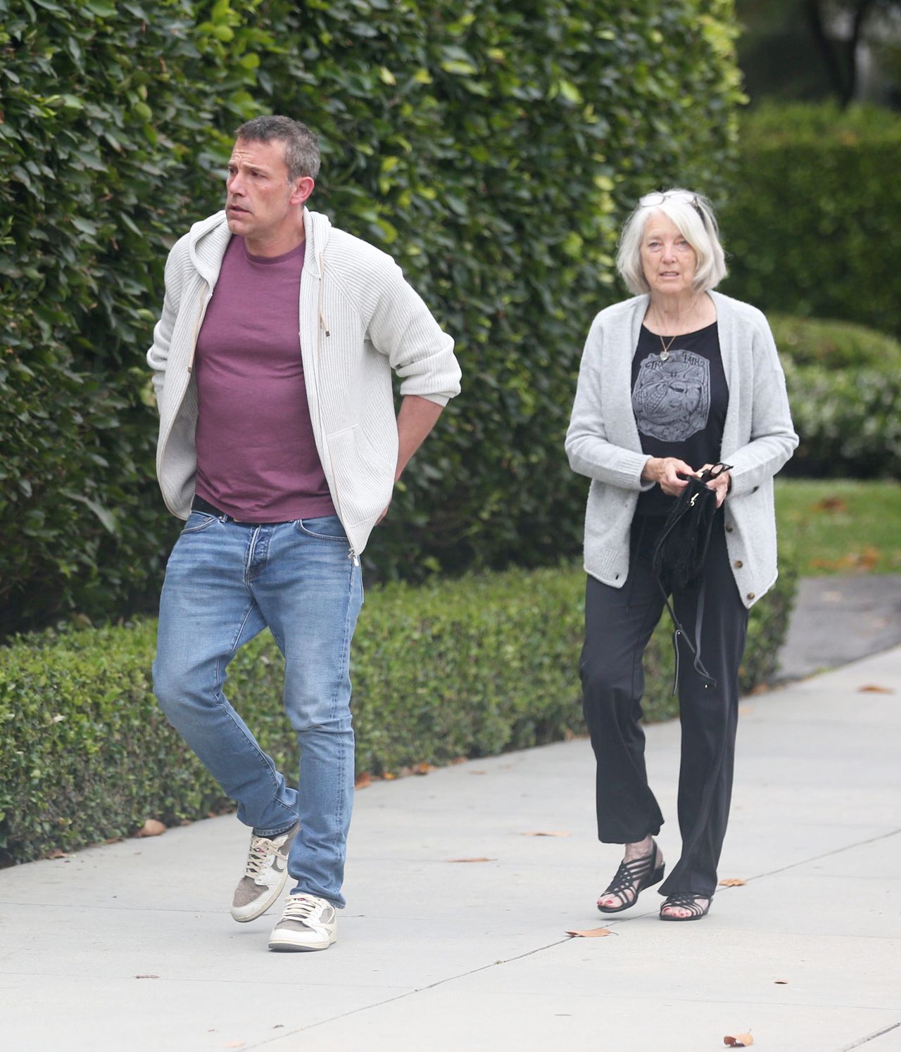 A family gathering at the school of Ben Affleck and Jennifer Garner's son