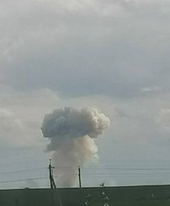 Pożar na terenie "obiektu wojskowego" w Biełgorodzie