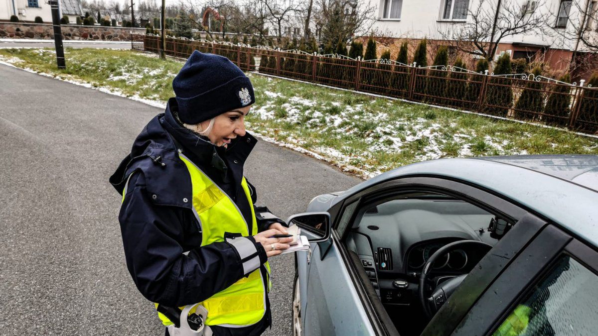 Nałożenie mandatu podczas kontroli policyjnej