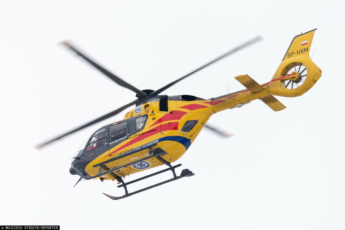 Na miejsce wypadku zadysponowano helikopter Lotniczego Pogotowia Ratunkowego/ Zdjęcie ilustracyjne 