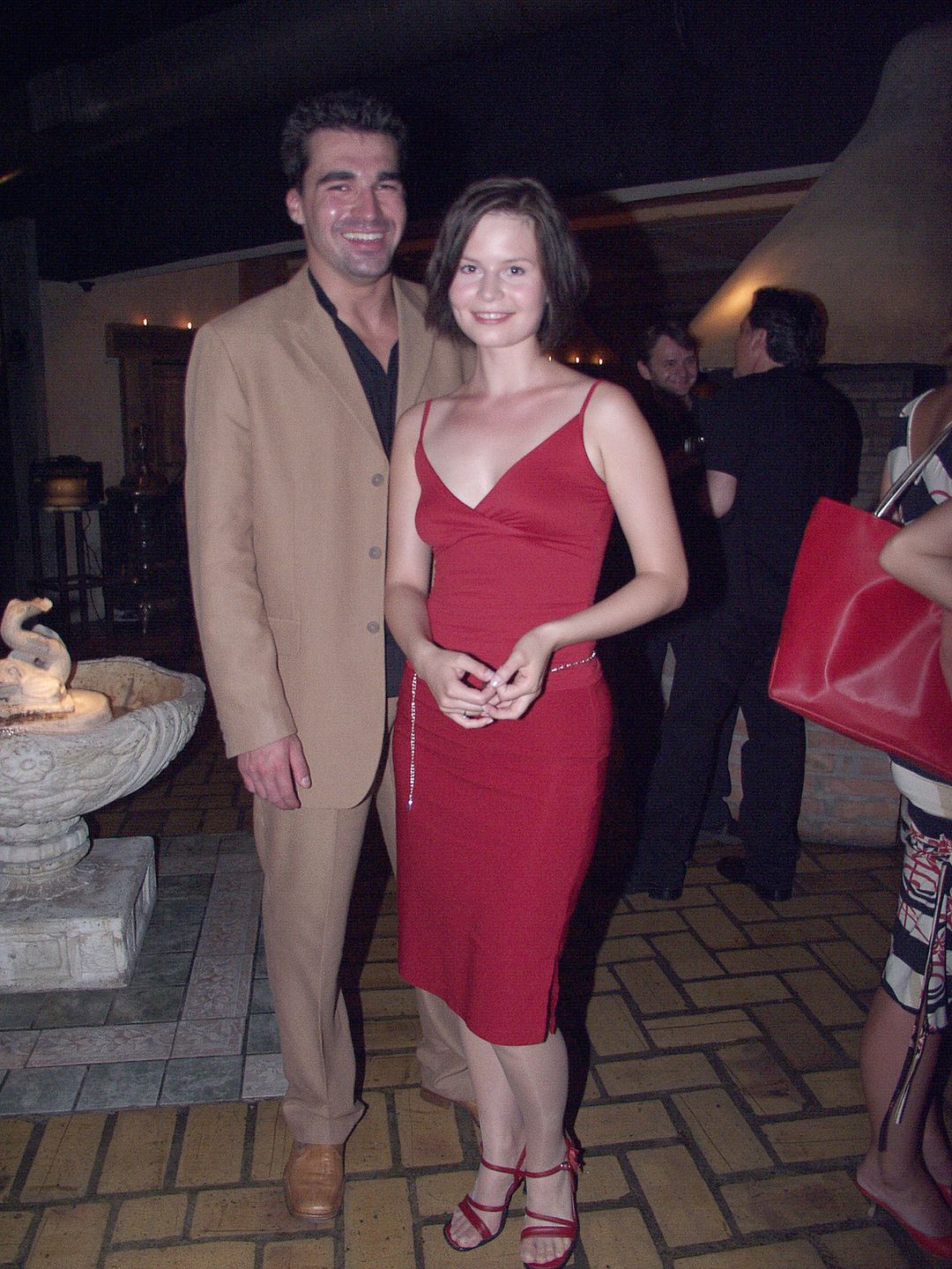 Wojciech Medyński i Magdalena Kumorek na bankiecie z okazji 100-go odcinka serialu "Samo życie", 2002 r.