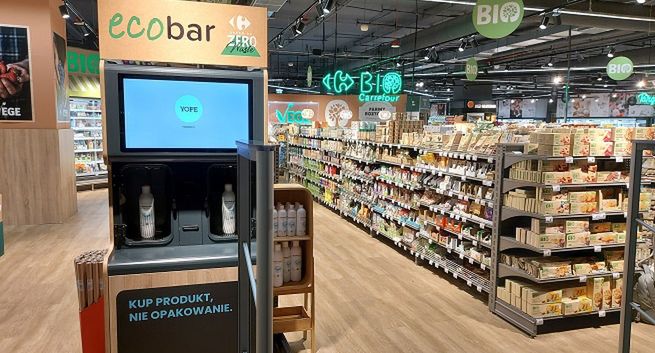 Carrefour otwiera Eco Bar - można kupować produkty w płynie do własnych pojemników