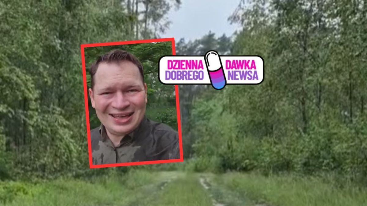 Leśnik wyszedł w deszcz i zaczął nagrywać