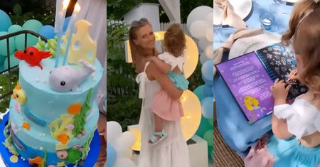 Agnieszka Kaczorowska wyprawiła córce WYSTAWNE przyjęcie z okazji 3. urodzin: kolorowanki, "morski" poczęstunek i dymiące dekoracje (ZDJĘCIA)