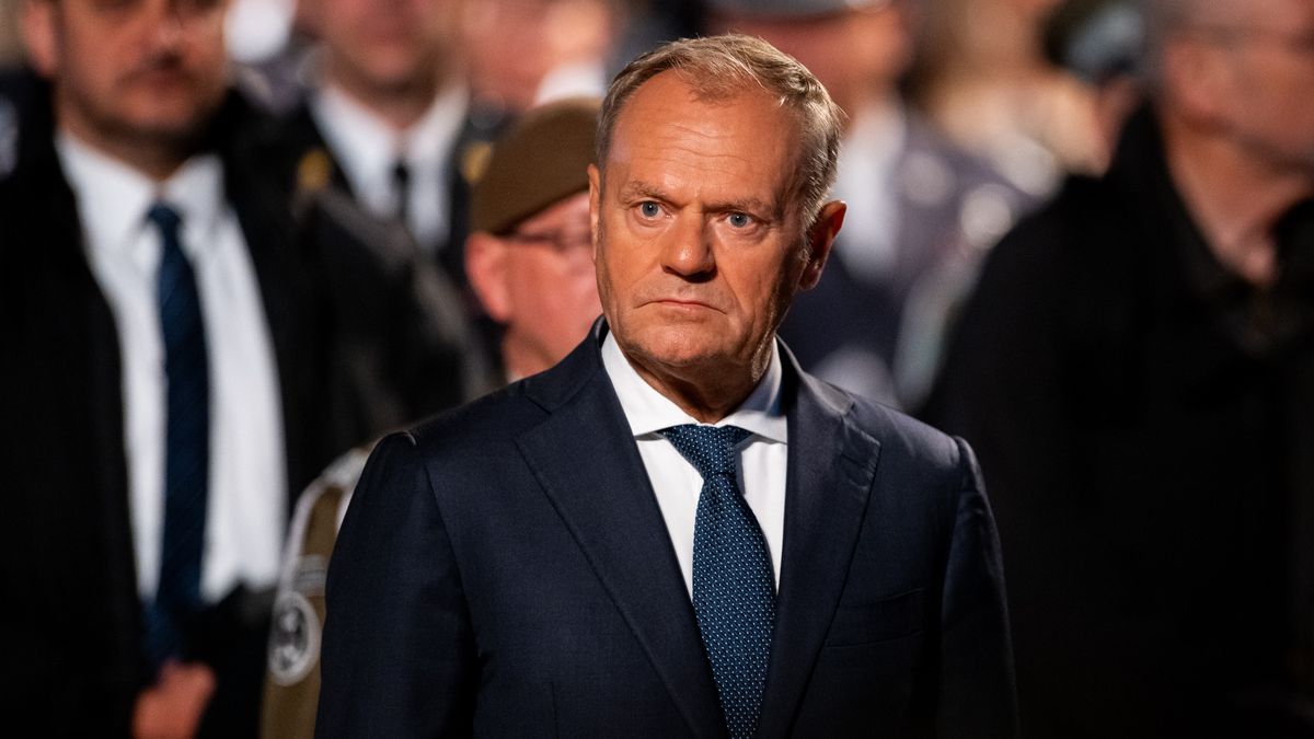 GDANSK, POLAND - SEPTEMBER 1: Prime Minister of Poland Donald Tusk seen during commemorations at Westerplatte on September 1, 2025 in Gdansk, Poland. Commemorations are being held to mark the 86th anniversary of the outbreak of the Second World War, when the German battleship Schleswig-Holstein shelled the Polish Military Transit Depot on Westerplatte in Gdansk on September 1, 1939. The attack represented the beginning of Germany's invasion of Poland, which resulted in declarations of war by France and Britain in the following days, before spiraling into the full-scale global conflict. (Photo by Mateusz Slodkowski/Getty Images)