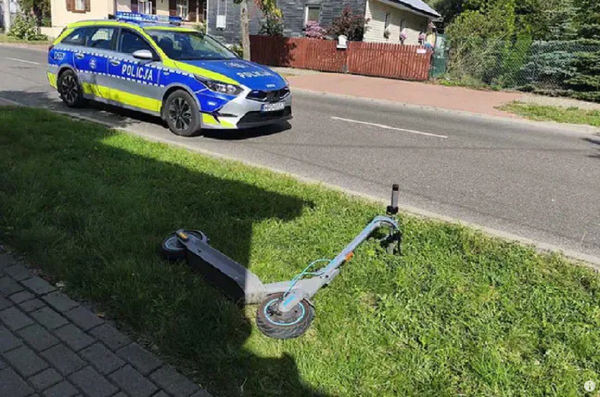 Jechał hulajnogą po alkoholu. Dostał wysoki mandat