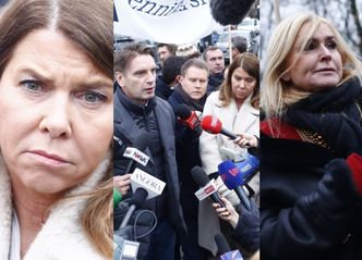 Lis, Olejnik i Kolenda-Zaleska protestują pod Sejmem (ZDJĘCIA)