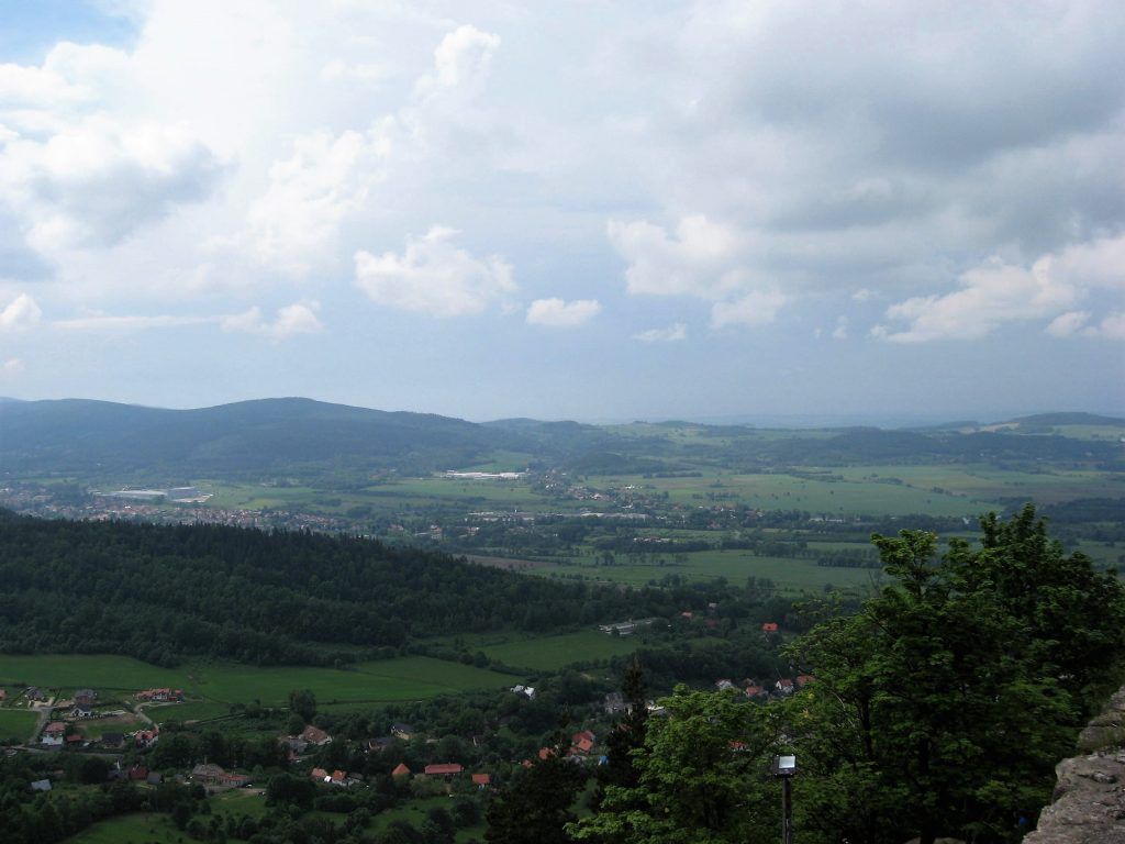 panorama z zamku chojnik