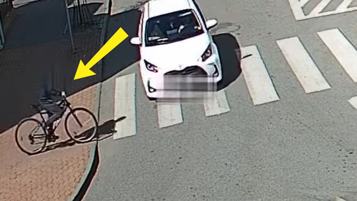 Groźne zdarzenie na przejściu dla pieszych.