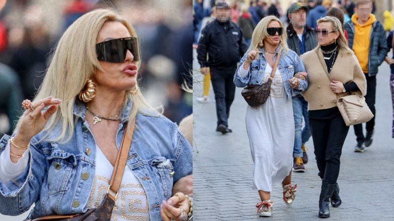 Dagmara Kaźmierska z "Królowych Życia" bawi się na krakowskim rynku