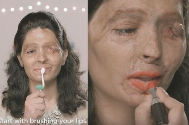 Okaleczona nastolatka uczy makijażu. "W Indiach kwas możecie kupić tak łatwo jak szminkę"