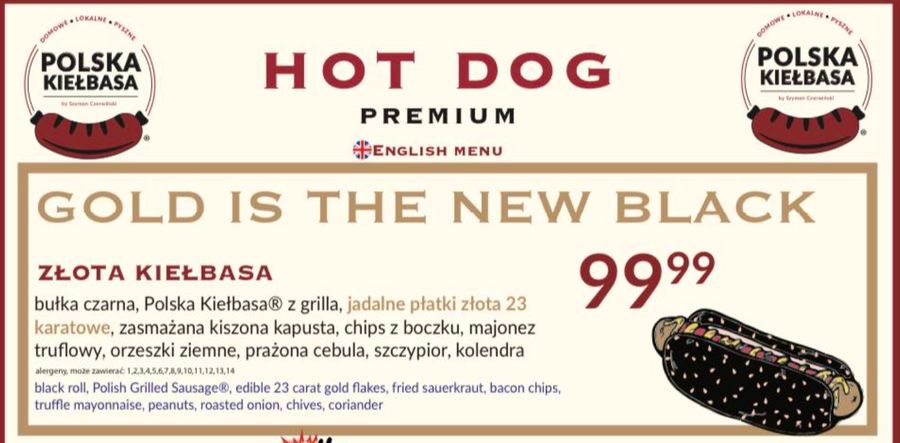 Hot dog za 100 zł